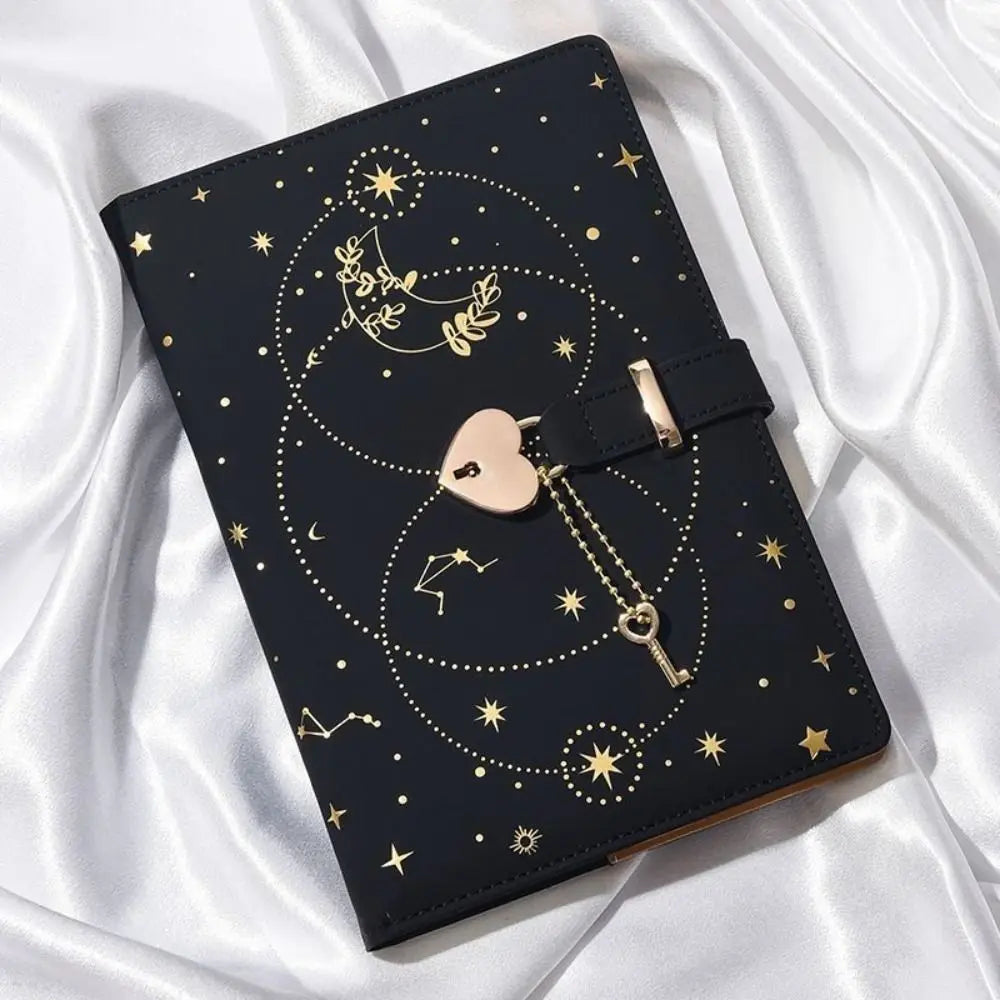 Heart Key Lock Password Notebook Diary Book Stationery A5 Notebook With Lock Love Girl Diary Protecting Secrets