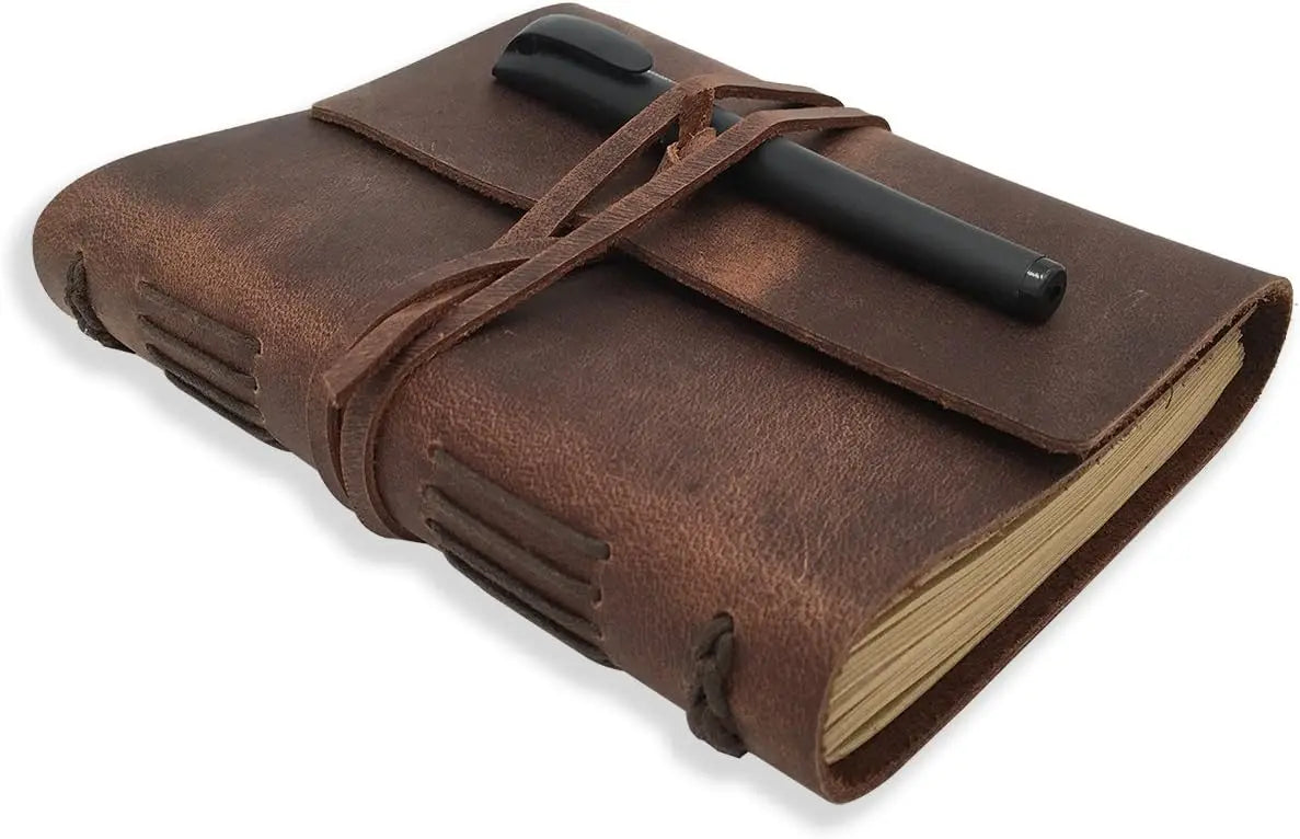 Genuine Leather Journal Rustic Brown